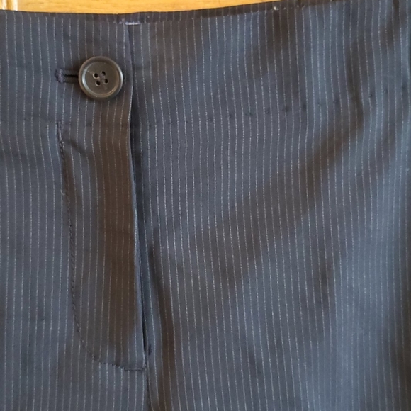 J. Crew, navy pinstripe, size 10, wool pants - Picture 2 of 4